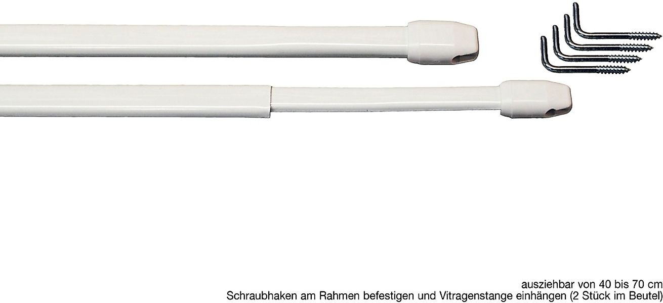 GARESA Vitragenstange "Vitragenstange "11 mm"" Ø 11 mm ausziehbar;Fixmaß günstig online kaufen