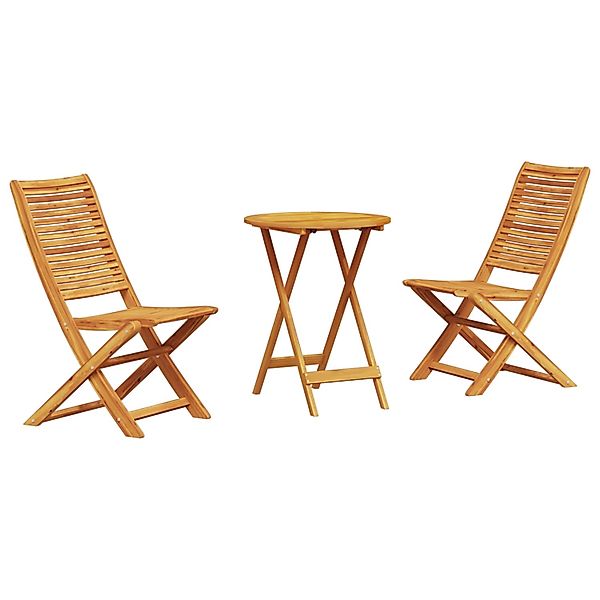 vidaXL 3-tlg Bistro-Set Klappbar Massivholz Akazie 3375688 günstig online kaufen