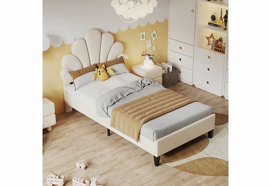 WISHDOR Polsterbett Polsterbett Kinderbett Einzelbett Bett mit Lattenrost o günstig online kaufen