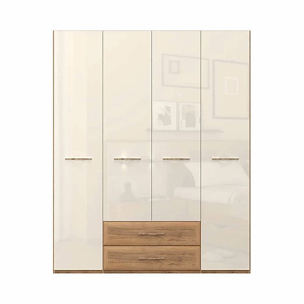 Home affaire Kleiderschrank "Gala, beige hochglänzend UV lackiert, kratzfes günstig online kaufen