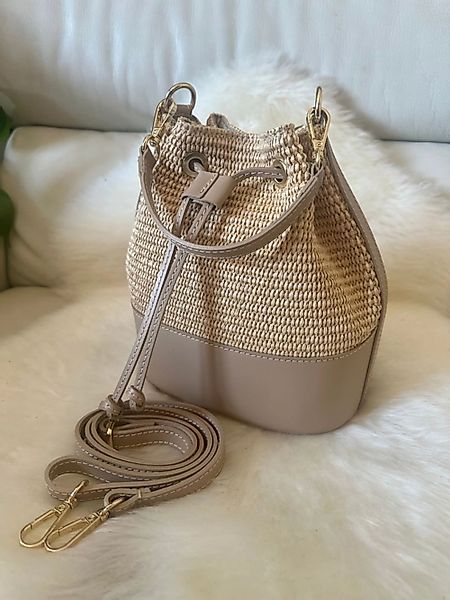 Goodman Design Handtasche Beuteltasche aus Raffia günstig online kaufen