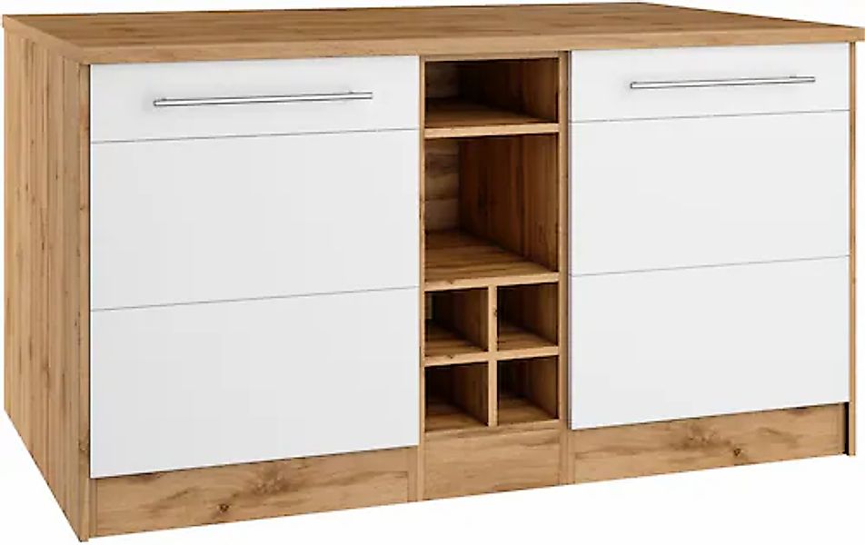 HELD MÖBEL Kücheninsel »Wien«, Breite 153 cm, MDF-Fronten, Flaschenregal günstig online kaufen