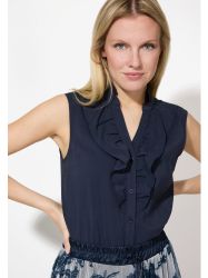 MORE&MORE Blusentop Rüschenbluse günstig online kaufen