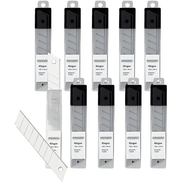 monzana Cutter, 100x Ersatzklingen Cuttermesser Teppichmesser Paketmesser günstig online kaufen
