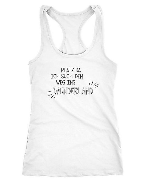 MoonWorks Tanktop Damen Tanktop platz da - ich such den Weg ins Wunderland günstig online kaufen