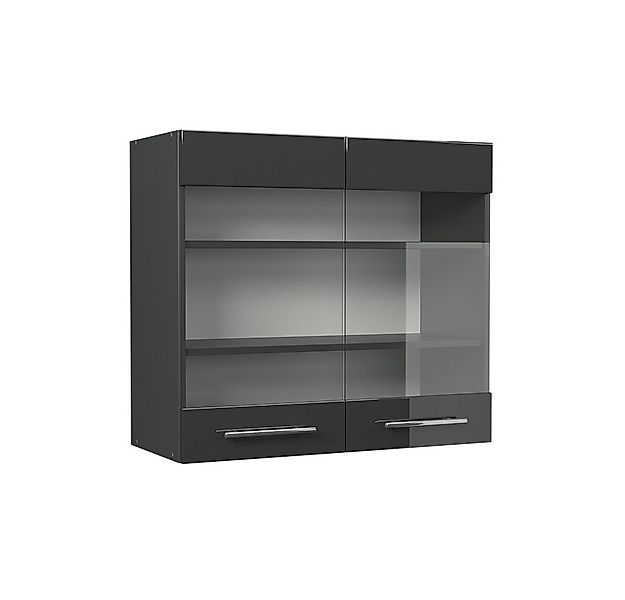 Vicco Glashängeschrank Fame-Line, Anthrazit Hochglanz/Anthrazit, 80 cm günstig online kaufen