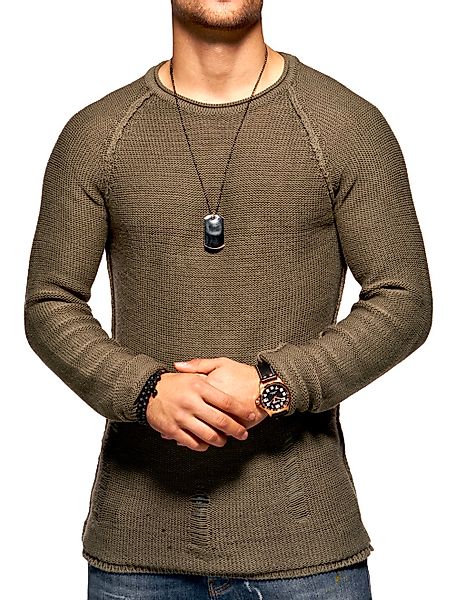 2Y Premium Strickpullover "JOSCHUA", mit Destroyed-Elementen günstig online kaufen