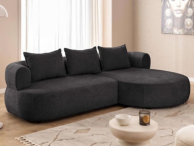 Home affaire Ecksofa »LUSSAC L-Form Design-Sofa mit Zierkissen, Maße B/T/H: günstig online kaufen