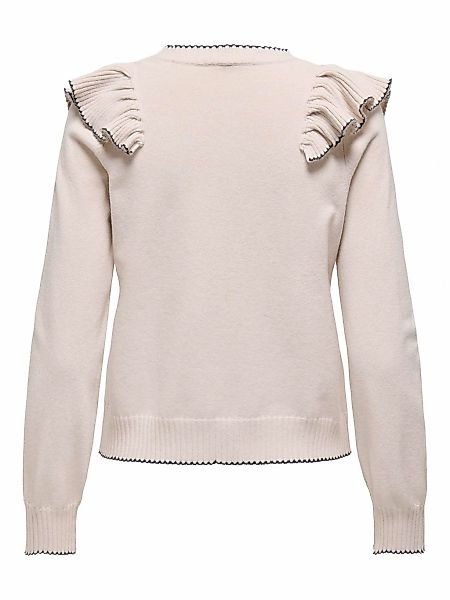 ONLY Strickpullover "ONLAMA LIFE LS O-NECK RUFFLE CC KNT" günstig online kaufen