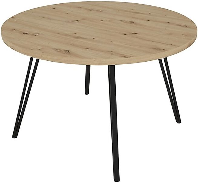 byLIVING Esstisch »Marta«, (1 St.), mit 120cm runder Tischplatte in Artisan günstig online kaufen