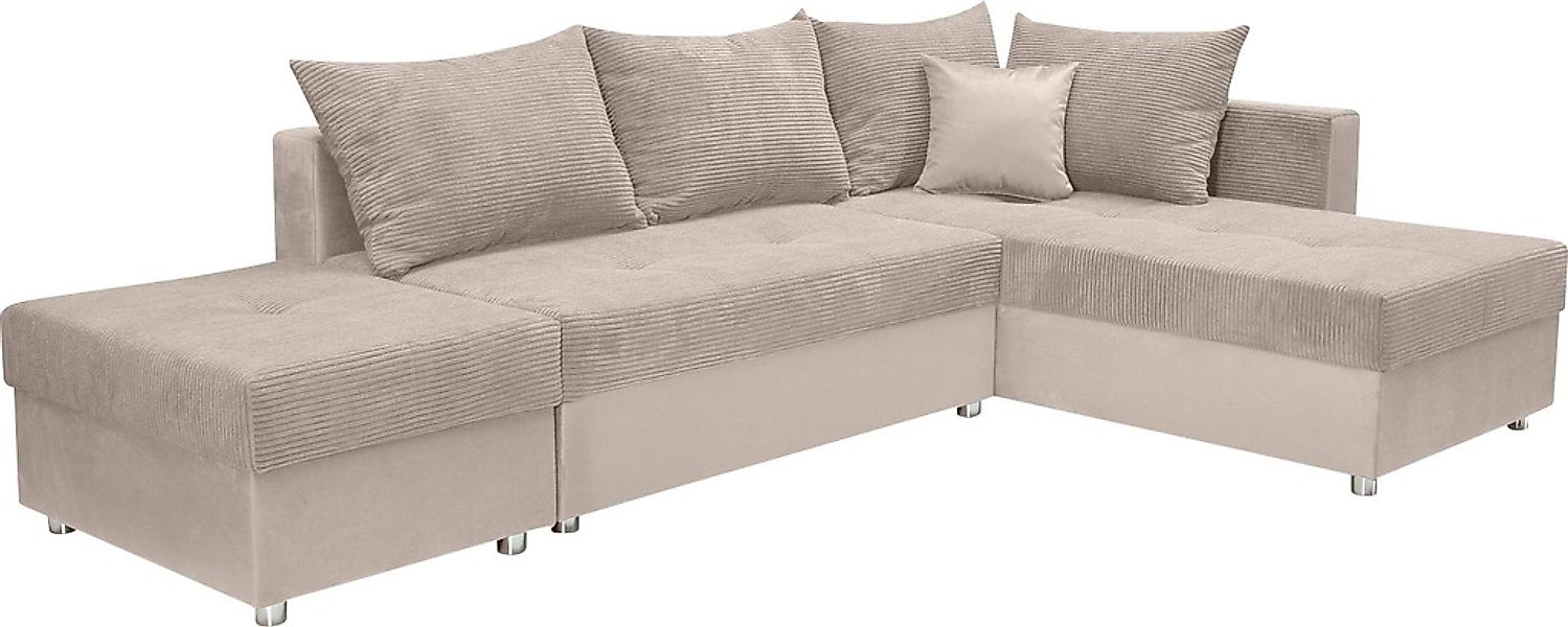 COLLECTION AB Ecksofa »Italia L-Form«, mit Bettfunktion und Bettkasten, in günstig online kaufen