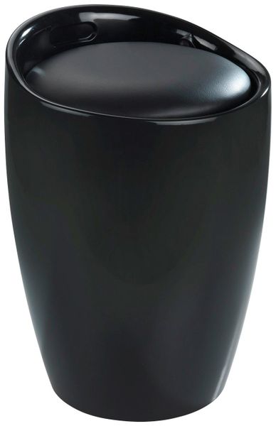 Wenko Badhocker Candy mit abnehmbarem Wäschesack Kunststoff 20 l Schwarz günstig online kaufen