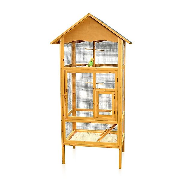 Mucola Vogelhaus Vogelvoliere Holz Vogelkäfig Käfig Papageienkäfig M02 Auße günstig online kaufen