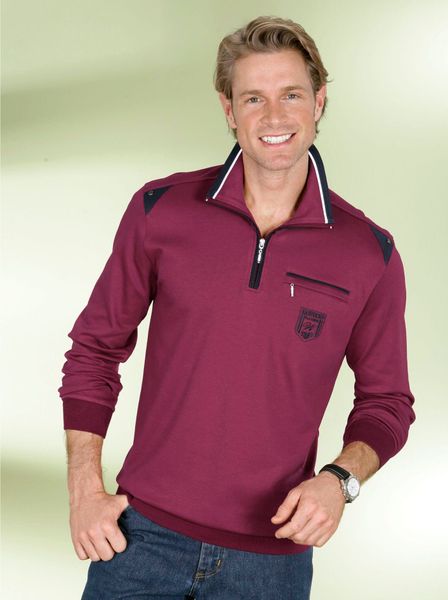 Classic Langarm-Poloshirt "Sweatshirt" 1 Stk. tlg. günstig online kaufen