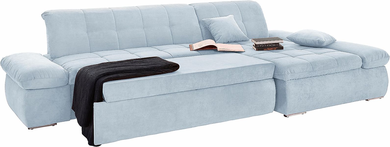 DOMO collection Ecksofa »NMoric XXL, B/T/H: 300/172/80cm, L-Form« wahlweise günstig online kaufen