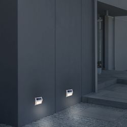 LED-Solar-Außenwandleuchte 5282104, Edelstahl, 4er-Set, IP44 günstig online kaufen