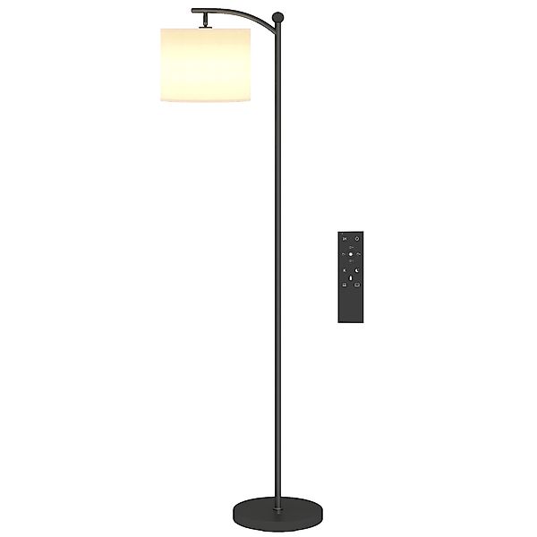 HOMCOM LED Stehlampe Stufenlos Dimmbar Stehleuchte mit Lampenschirm aus Sto günstig online kaufen