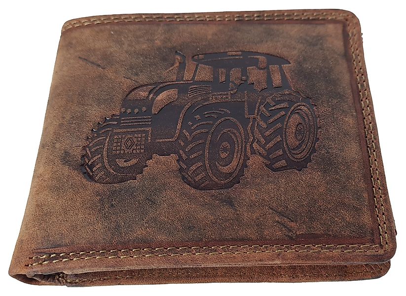Einkaufszauber Geldbörse Echt Leder Geldbeutel Traktor günstig online kaufen