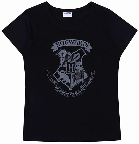 Sarcia.eu Kurzarmbluse Schwarzes Damen-T-Shirt mit Logo von Hogwart S günstig online kaufen
