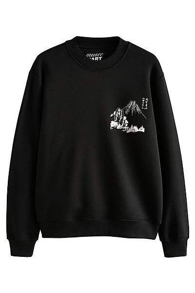 Next Sweater Sweatshirt mit Rundhalsausschnitt Hokusaigrafik (1-tlg) günstig online kaufen