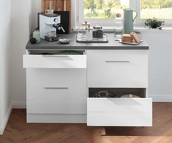 KOCHSTATION Unterschrank "KS-Luhe" 120 cm breit, für viel Stauraum, MDF-Fro günstig online kaufen