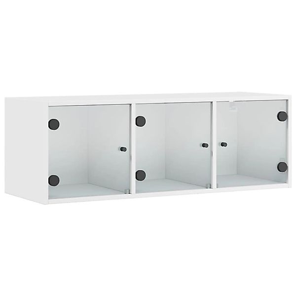 vidaXL Wandschrank mit Glastüren Weiß 102x37x35 cm günstig online kaufen