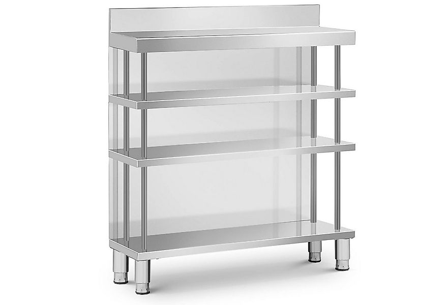 Royal Catering Arbeitstisch Edelstahl Bar-Arbeitstisch 100x30 cm mit Rückwa günstig online kaufen