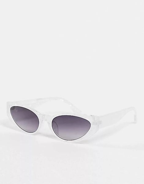 AJ Morgan – Pants On Fire – Cat-Eye-Sonnenbrille für Damen in Weiß mit Marm günstig online kaufen