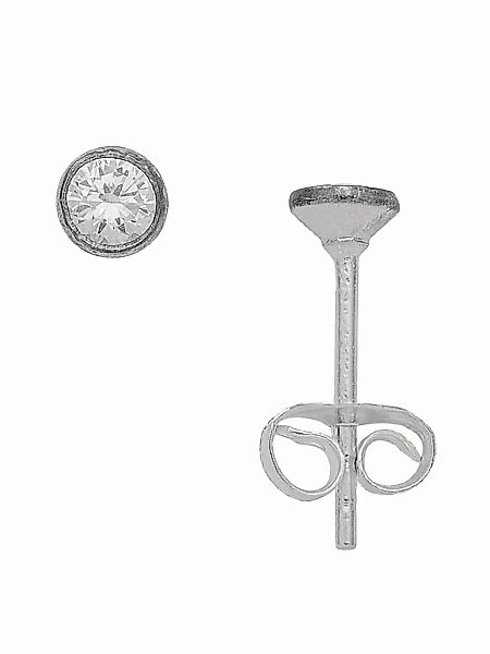 Adelia´s Paar Ohrhänger "925 Silber Ohrringe Ohrstecker mit Zirkonia Ø 4 mm günstig online kaufen