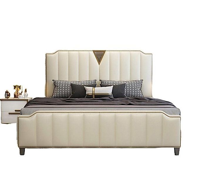 JVmoebel Bett 180x200 Leder Hotel Metall Betten Doppel Schlaf Zimmer Ehe Be günstig online kaufen