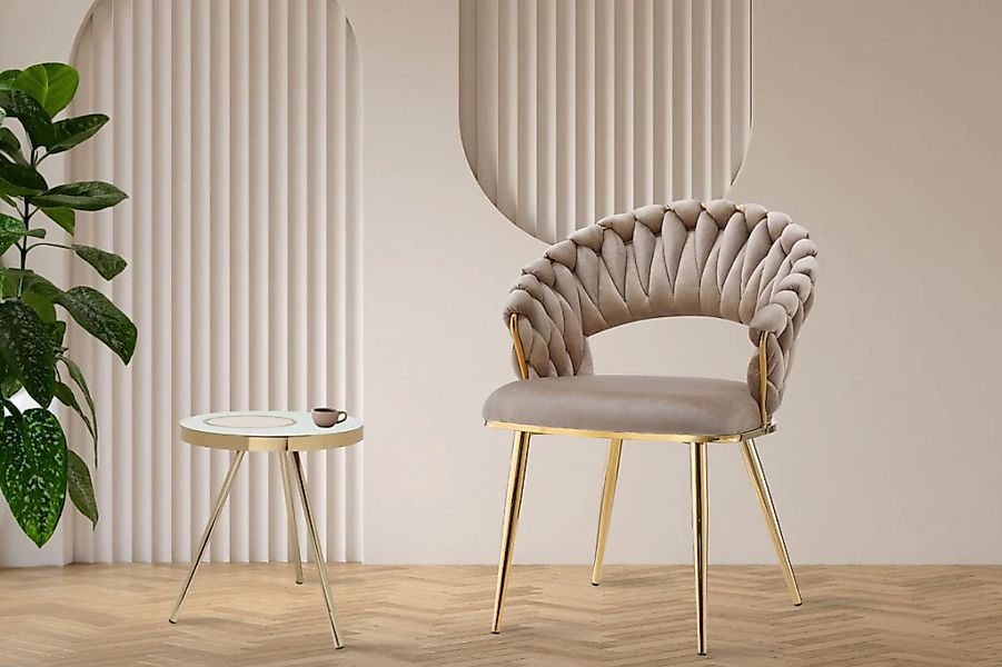 Kayoom Polsterstuhl "Stuhl Finesse 125 2er-Set, TOPSELLER Flechtverarbeitun günstig online kaufen