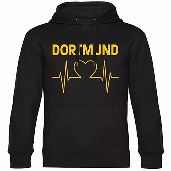 multifanshop Kapuzensweatshirt Dortmund - Herzschlag - Pullover günstig online kaufen
