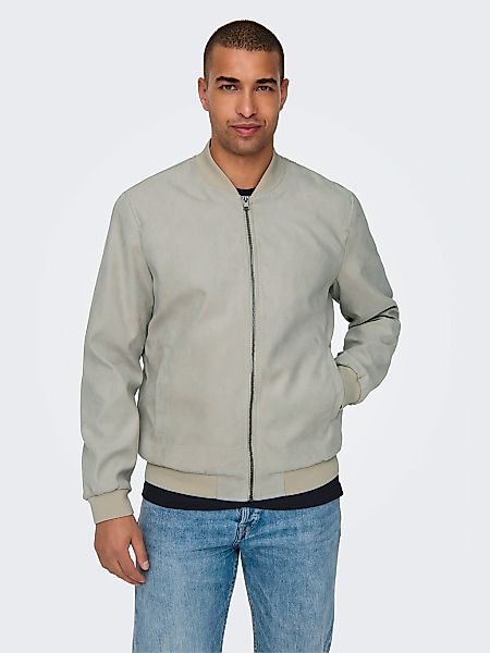 ONLY & SONS Bomberjacke ONSLUCAS FAKE SUEDE BOMBER OTW Polyester, regular f günstig online kaufen