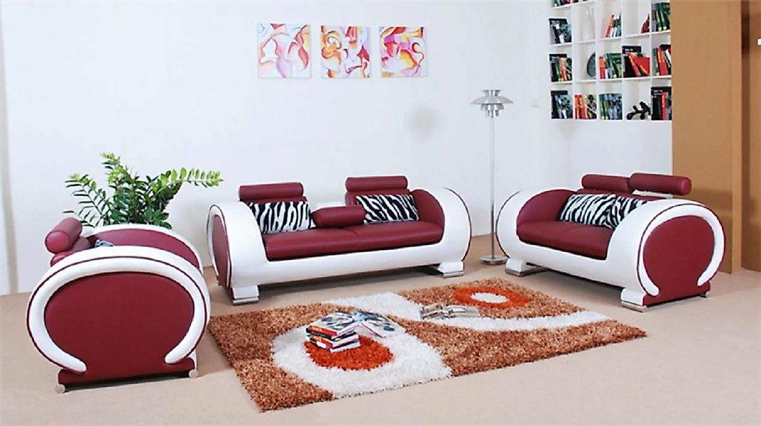 JVmoebel Sofa Sofagarnitur Design Couchen 311 Sitzer Set Leder Sofa Polster günstig online kaufen