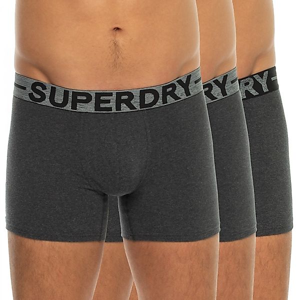 Superdry 3-er Set Boxer Briefs Schwarz & Grau günstig online kaufen