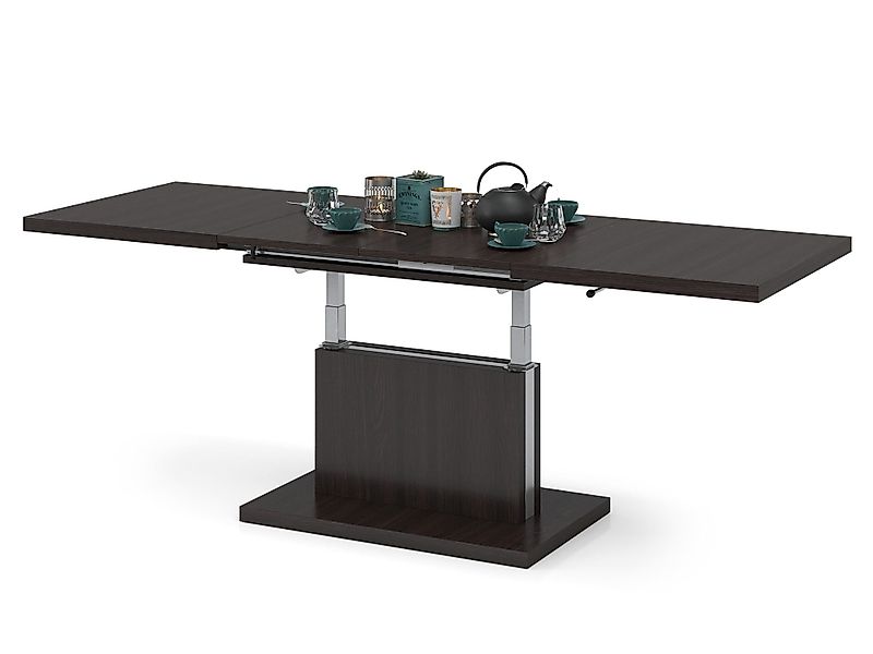 Mazzoni Couchtisch Aston Walnuss Wenge stufenlos günstig online kaufen