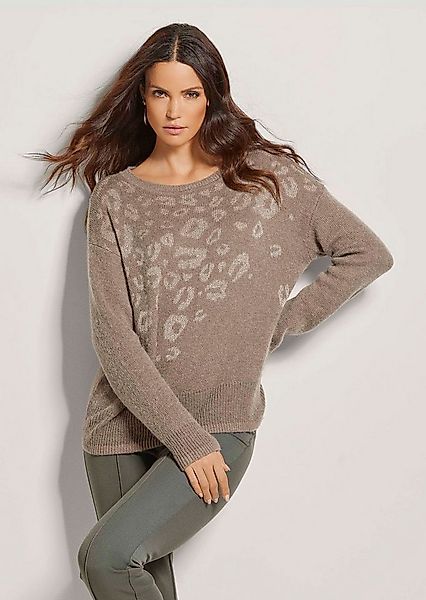 MADELEINE Strickpullover Kurzer Intarsien-Pullover mit Glanz-Effekt günstig online kaufen