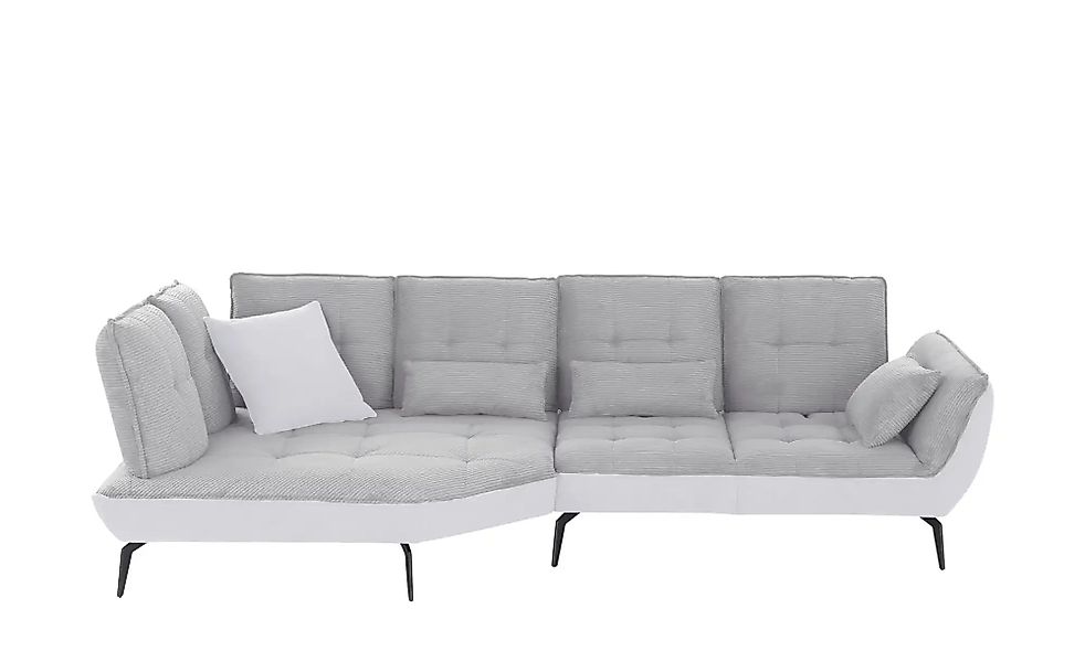 vito Ecksofa mit Sitztiefenverstellung Ticona ¦ grau ¦ Maße (cm): B: 320 H: günstig online kaufen