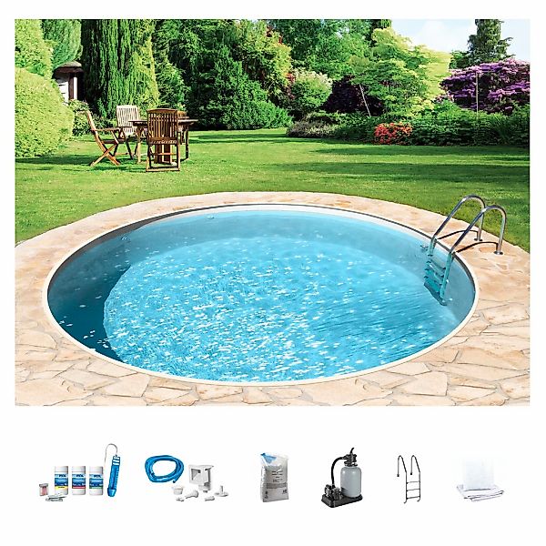 my POOL BWT Rundpool "mit sandfarbener Folie für den Karibik Look" Höhe: 15 günstig online kaufen