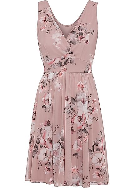 Kleid mit bedrucktem Mesh günstig online kaufen
