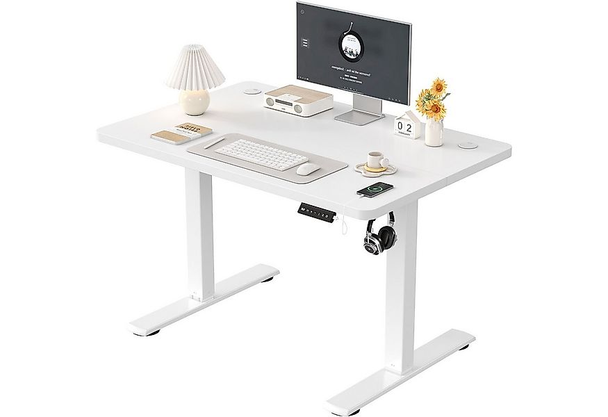 Furnicopia Schreibtisch Höhenverstellbarer mit USB-Ladefunktion und Wecker- günstig online kaufen
