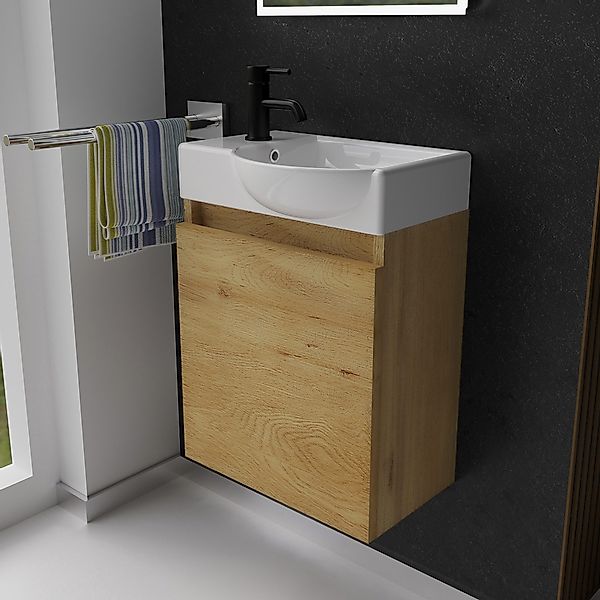 Alpenberger Badmöbel-Set Gäste WC Waschbecken mit günstig online kaufen