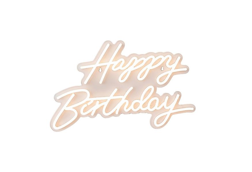 relaxdays Deko-Schriftzug LED Schild Happy Birthday, warmweiß günstig online kaufen