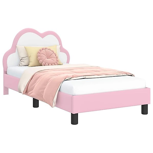 vidaXL Kinderbettgestell mit Kopfteil Rosa 80 x 160 cm PU 42011173 günstig online kaufen