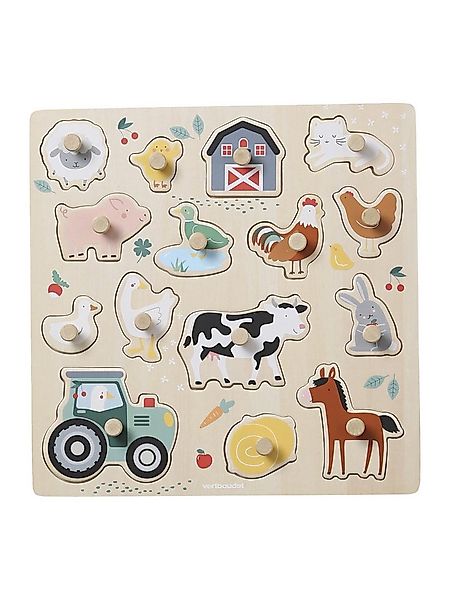 vertbaudet Puzzle Steckpuzzle LOVELY FARM, Holz FSC®, Puzzleteile günstig online kaufen