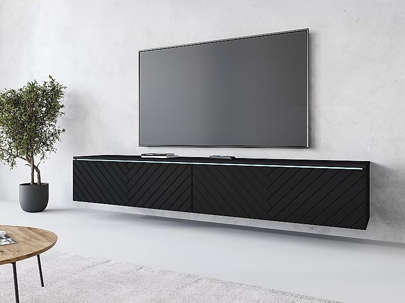 INOSIGN Lowboard "Vera, wahlweise mit oder ohne Beleuchtung", gefräste MDF günstig online kaufen