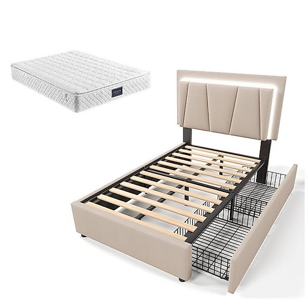 Gotagee Polsterbett Einzelbett Jugendbett 90x200cm Multifunktion Bettgestel günstig online kaufen