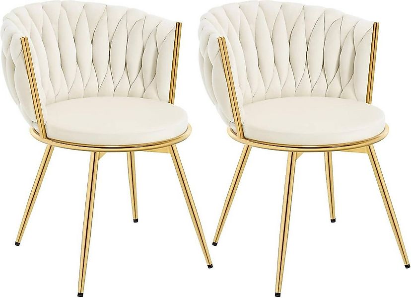 Woltu Küchenstuhl (2 St), 2er Set, mit Metallrahmen, ergonomisch, 360° dreh günstig online kaufen