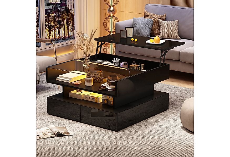 STILVORA Couchtisch mit Schubladen,anhebbarer Wohnzimmertisch Sofatisch mit günstig online kaufen