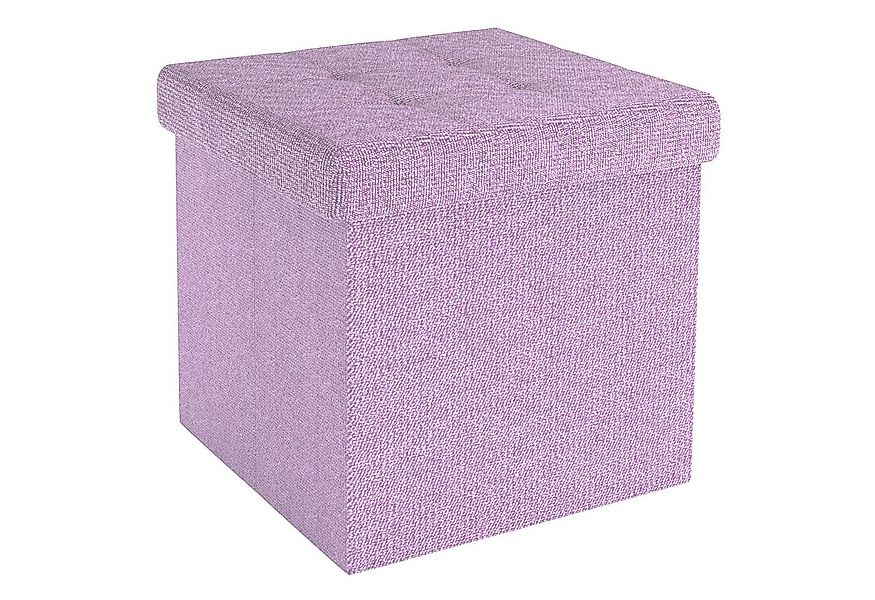 Intirilife Sitzhocker (Sitzwürfel mit Stauraum 38x38x38 cm in LOTUS ROSA - günstig online kaufen